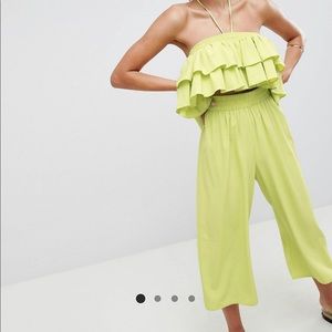 ASOS DESIGN ruffle bandeau jumpsuit